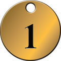 Brass Number Tags - 1-25