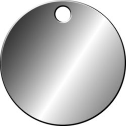 Stock Metal Tags - Aluminum - 1" dia, 1/8" hole