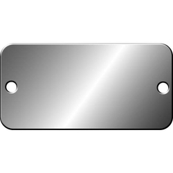 Stock Metal Tags - Aluminum - 2" x 1" , 1/8" holes