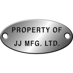 Aluminum Property Tags - 1 5/16" x 5/8", 3/32" holes