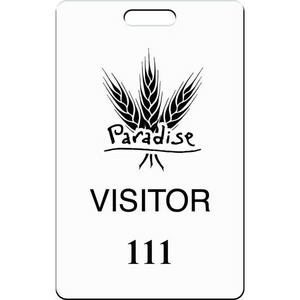 Vertical Visitor Badges - 3 3/8" x 2 1/8"